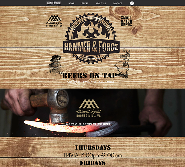 Hammer & Forge Brewing Website