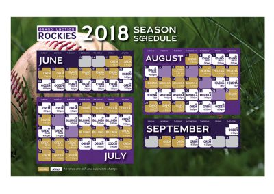 Rockies Schedule Postcard