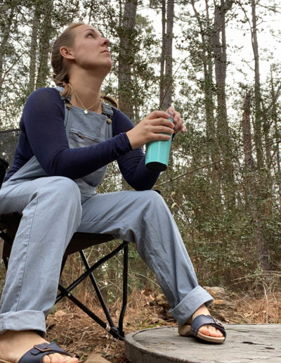 Woman holding coffee